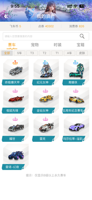 QQ飞车【201级】终极爆天甲29T2复仇女神29