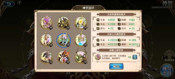 梦幻模拟战【70级】t0角色满兵营满神契