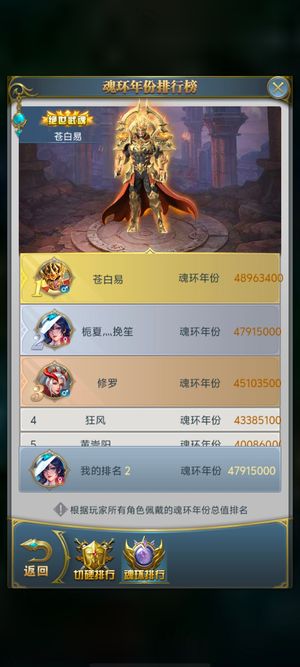 斗罗大陆（手游）【9999级】压战彩V15带中枢