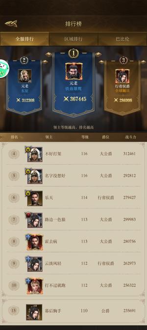 帝国战纪【110级】阵营第四，打架不吃力