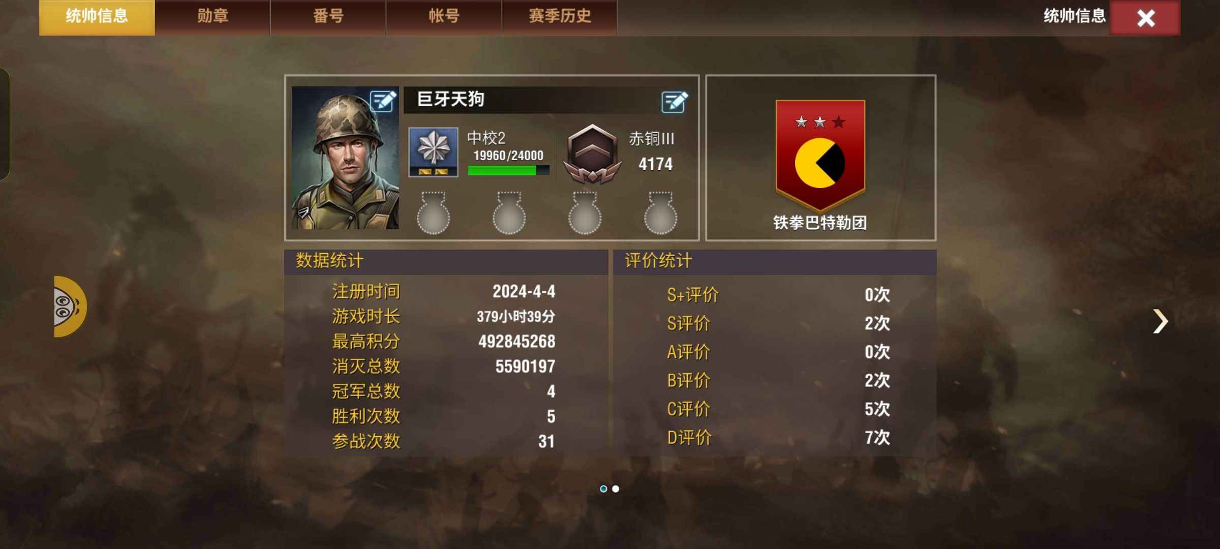 二战风云2【999级】九轰皮官号