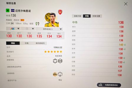 FC Online 足球在线4EU24迈克尔梅里诺13卡