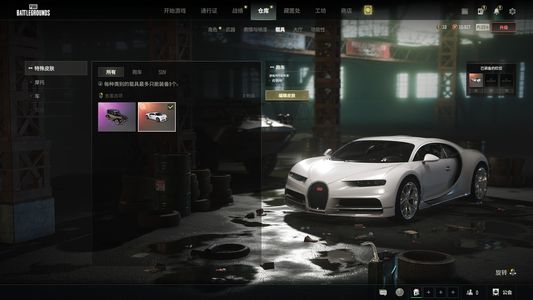 绝地求生（PUBG）布加迪 美杜莎 全车皮 夜曲