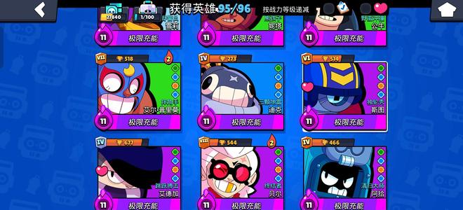 荒野乱斗【95英雄187皮肤】95个英雄188个皮肤