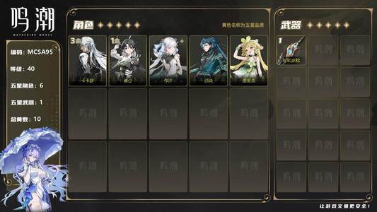 鸣潮【40级】【MCSA95】40级/10