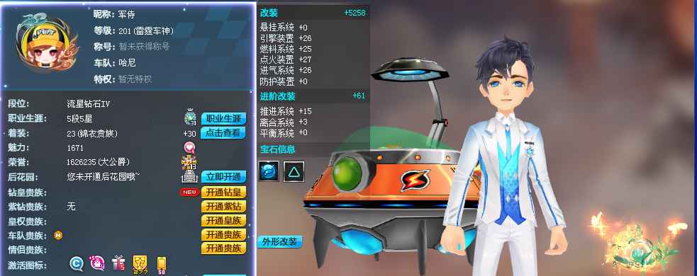 QQ飞车【201级】情怀飞车老号