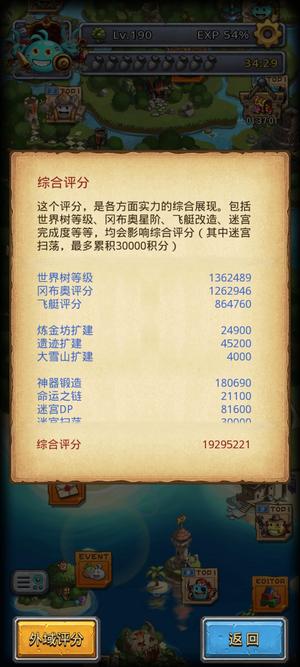 不思议迷宫【190级】准2000W综评，满科技满矩阵
