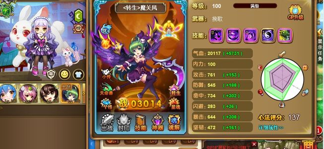 神将世界【100级】3014魔关凤大乔2623极王
