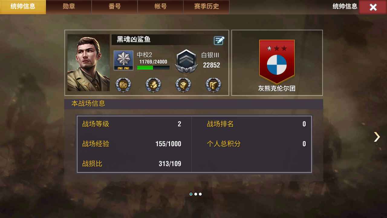 二战风云2【中校2白银3战绩】已购保险白银3三闪全2万库存