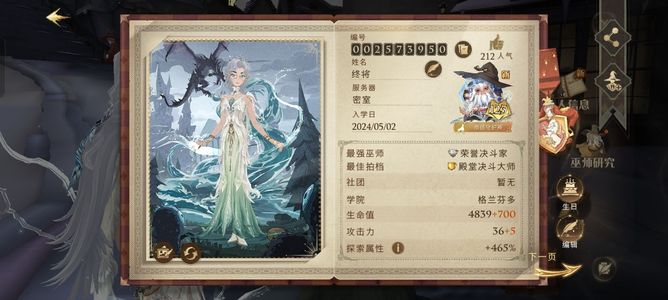 哈利波特：魔法觉醒可130，翎羽，殿堂大师