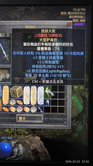 暗黑破坏神2重制版国服非赛圣骑士地狱火炬