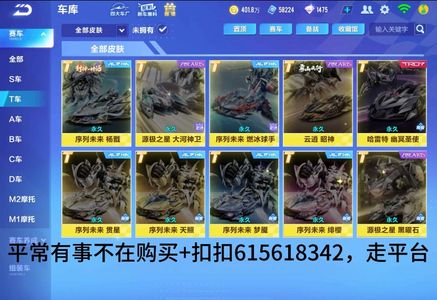 QQ飞车手游【99级】除序列全机甲满皮肤满神宠满阶皮
