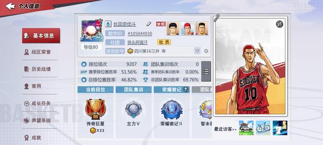 灌篮高手【80级】六年账号，一直在玩