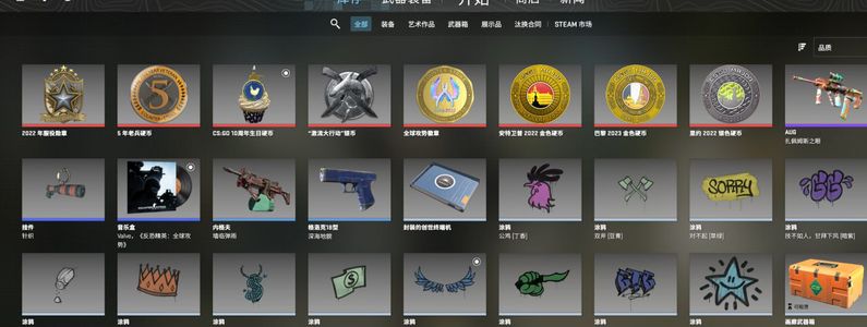 CSGO精品服役勋章初始优先完美绿色 