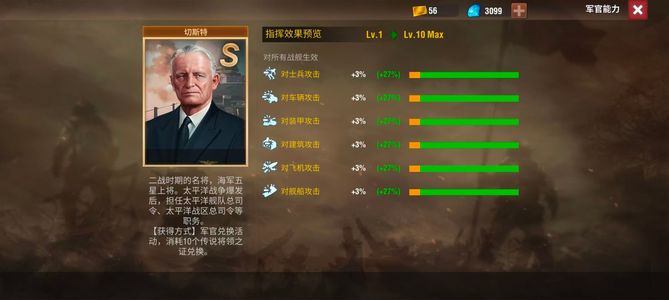 二战风云2【准将1黄金2战绩】精英神级军官海神9潘9炮9北卡
