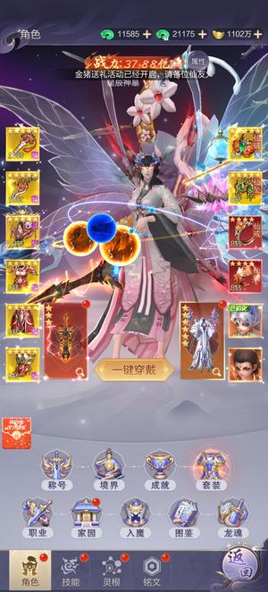 九梦仙域精品心血号，本服排名第一。