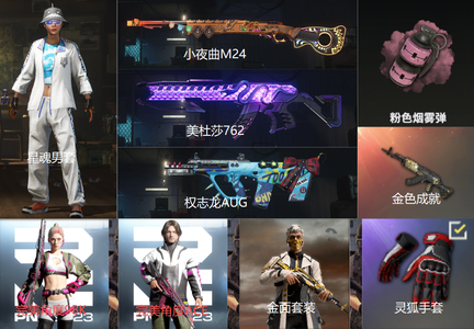 绝地求生（PUBG）美杜莎小夜曲M24权志龙aug