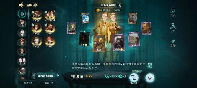 哈利波特：魔法觉醒【98级】毕业T0回响麦格双子满加成