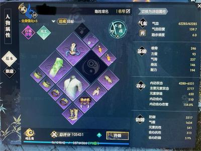 逆水寒【69级神相】10.5W神像，黄金凤鸣九霄区