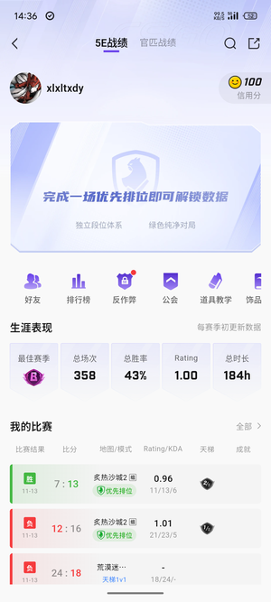 CSGOcs号完美 5e都是b段位