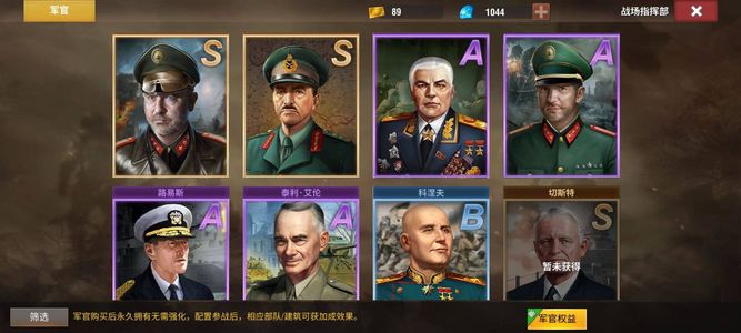 二战风云27橙炮皮3官，7紫坦，虎王