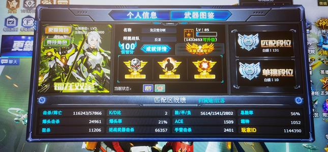 火线精英（PC）85级神话幽灭至尊帝王三级镭龙