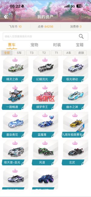 QQ飞车纯小号，三个区一共30多个A