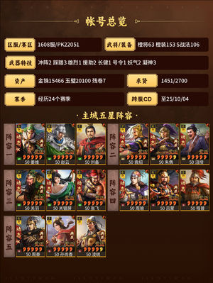 三国志战略版多队伍满红底子号，带3.5W金