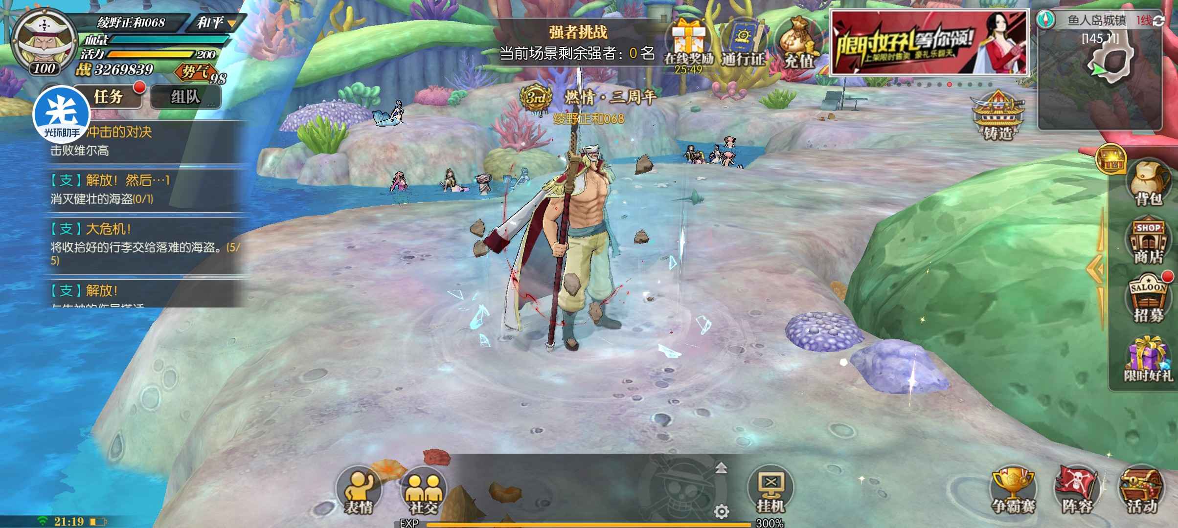 航海王：燃烧意志【100级】国家队（可小砍）