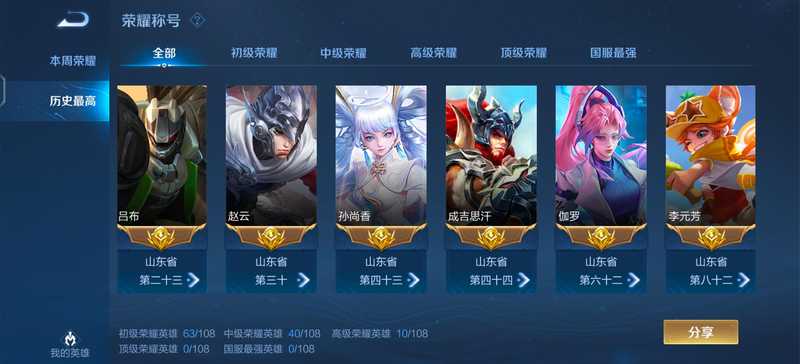 王者荣耀【30级】低价出了稀有号