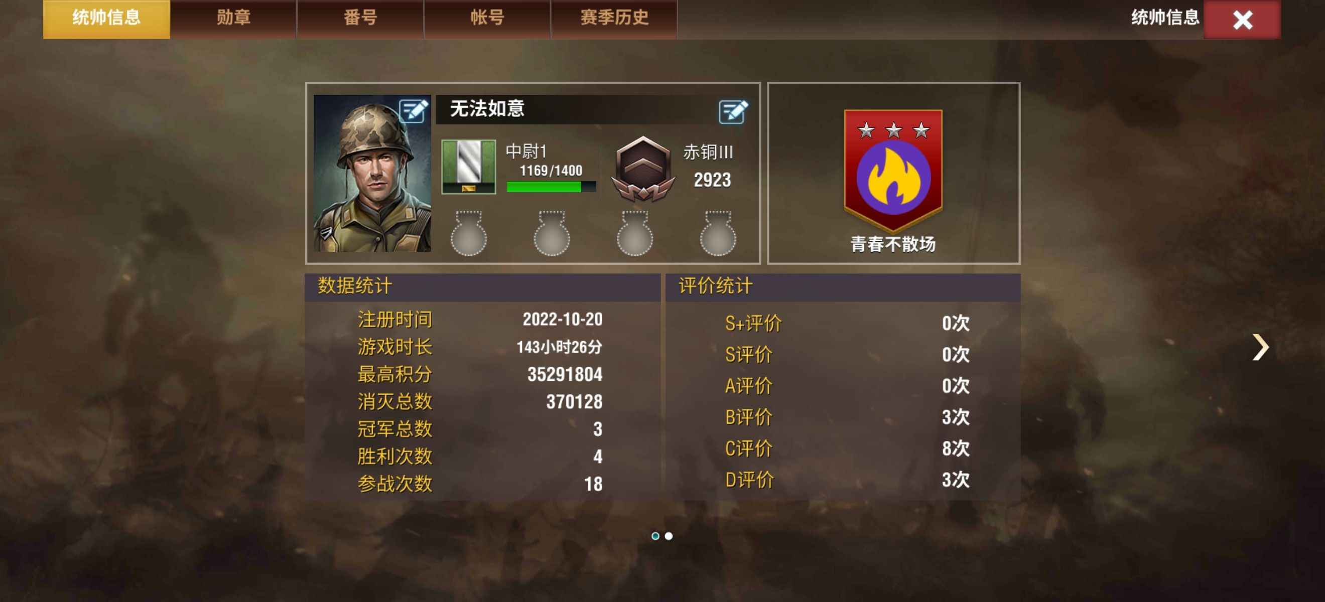 二战风云2【66级】二北卡资策全加勒比现成号可换绑