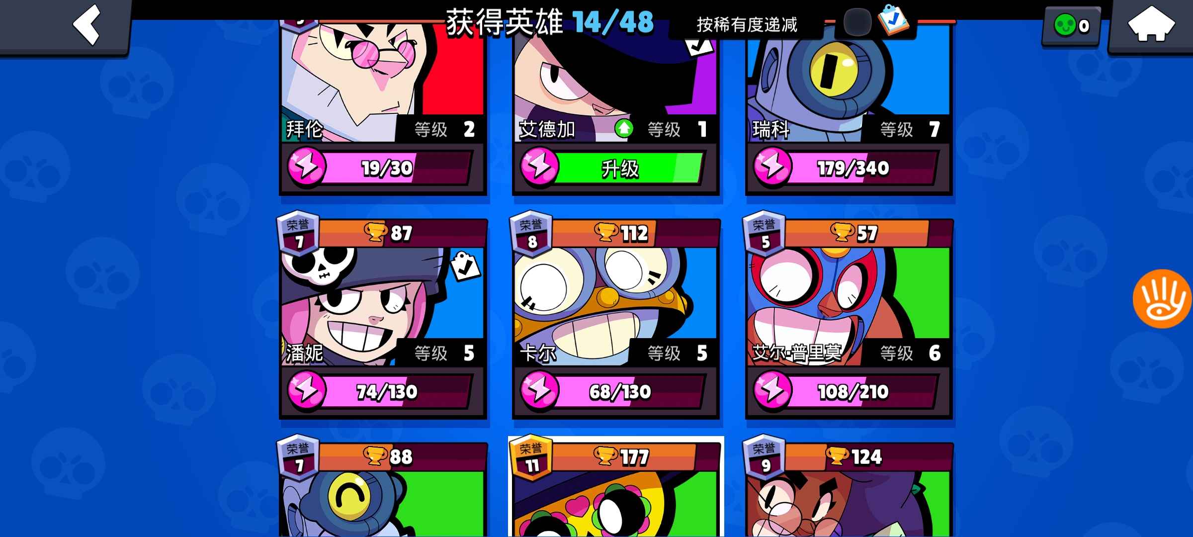 荒野乱斗【15英雄3皮肤】拜伦 艾德加 140宝石