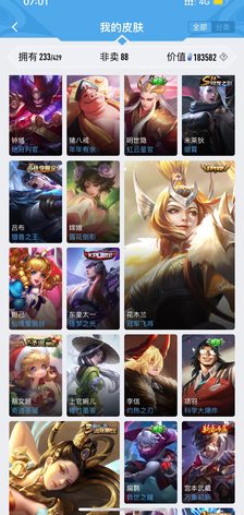 【109英雄233皮肤】王者荣耀账号1