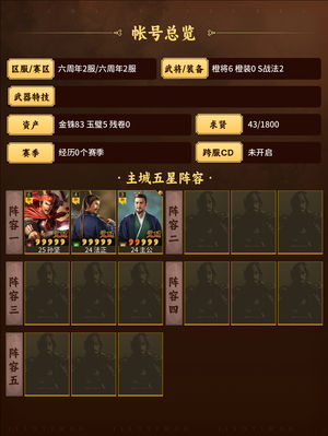 三国志战略版欧皇，低损开5