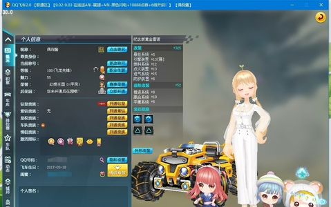 QQ飞车【110级】永久纪念版黄金雷诺