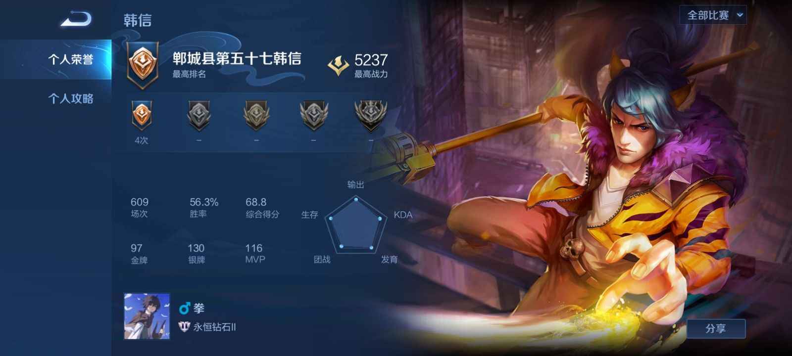 王者荣耀【90英雄79皮肤】逐梦之影 如梦令 拳王 