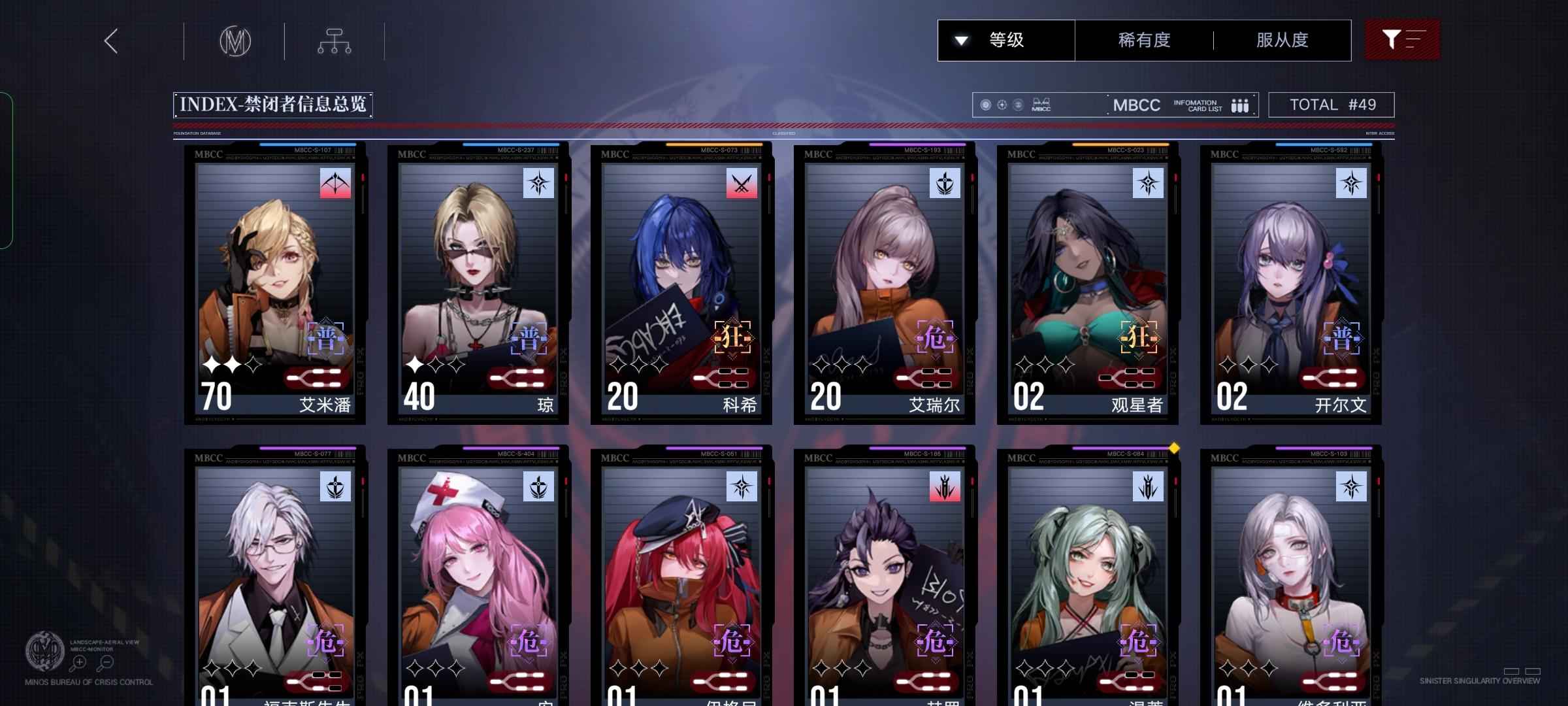 无期迷途【70级】70级高练度，24狂，满枷娜恰