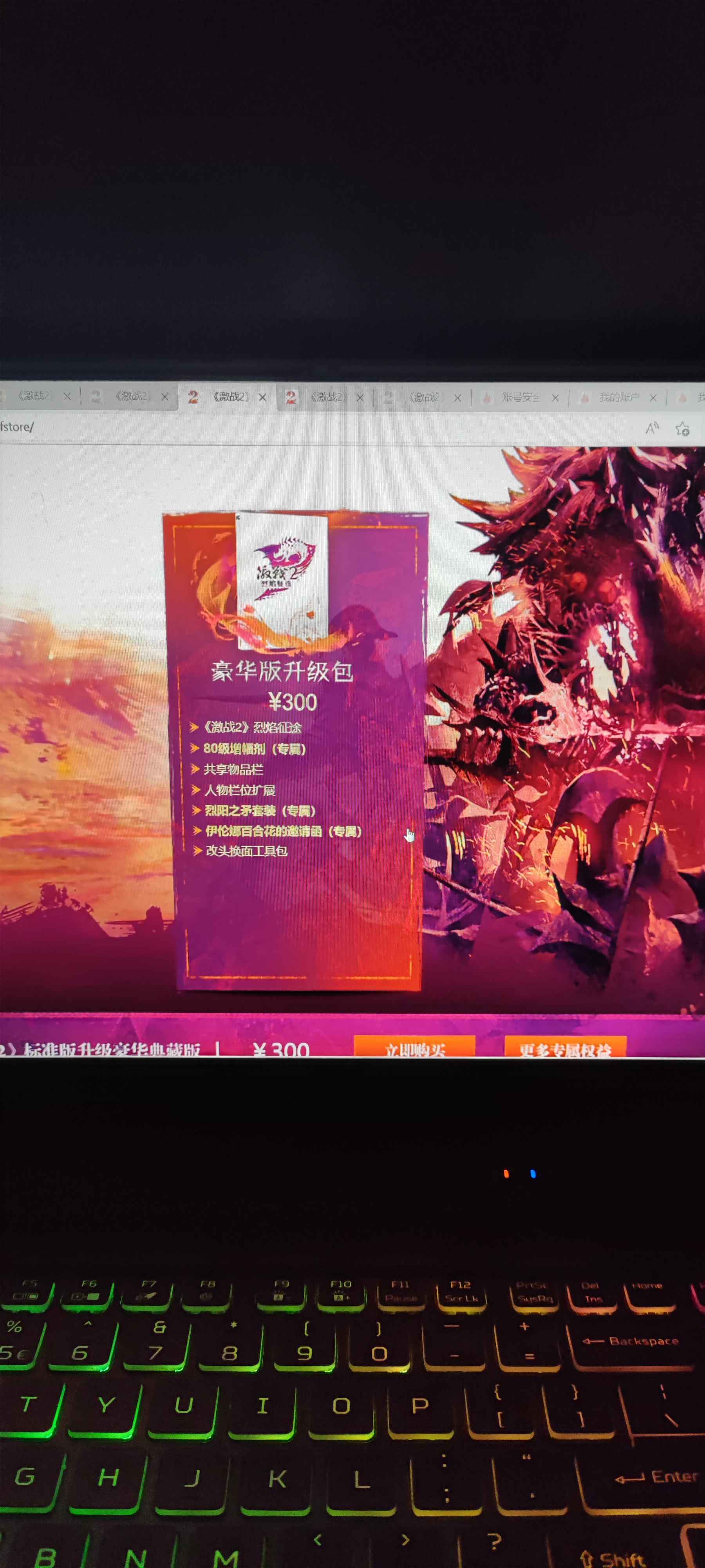 激战2【80级】巨龙和烈焰dlc标准版可小刀！
