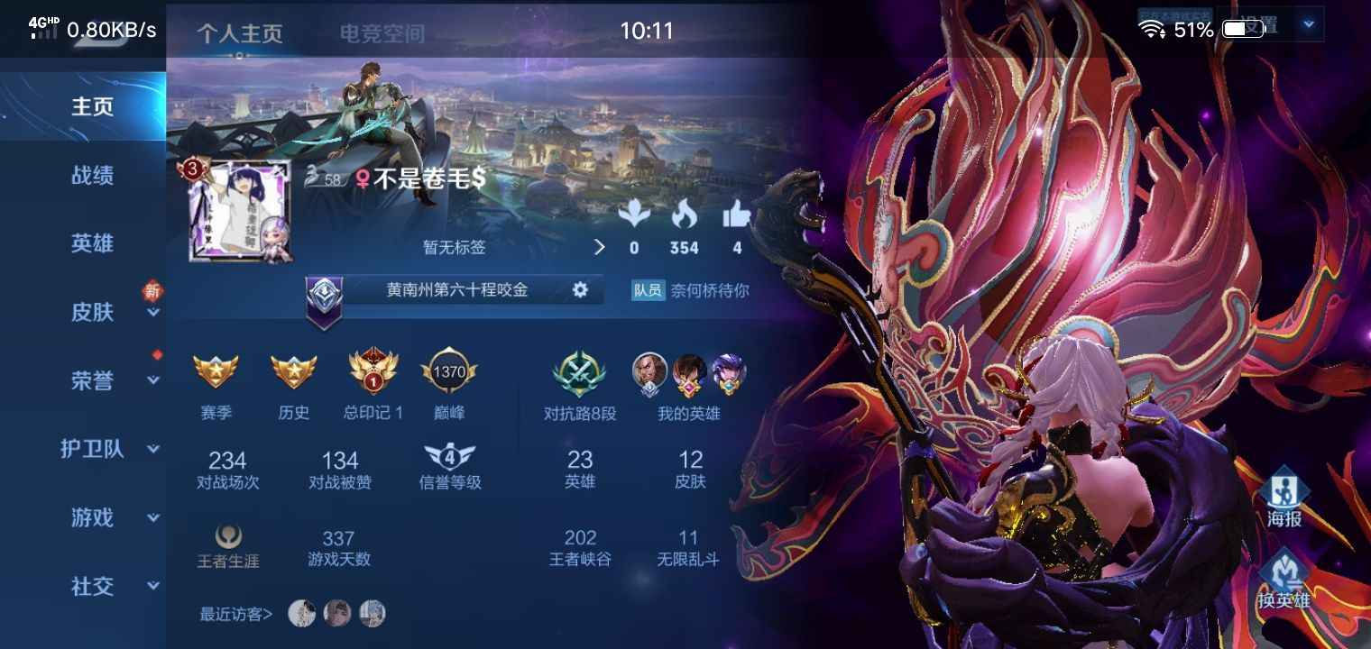 王者荣耀【23英雄12皮肤】王者段，杨玉环虎年限定，1万金