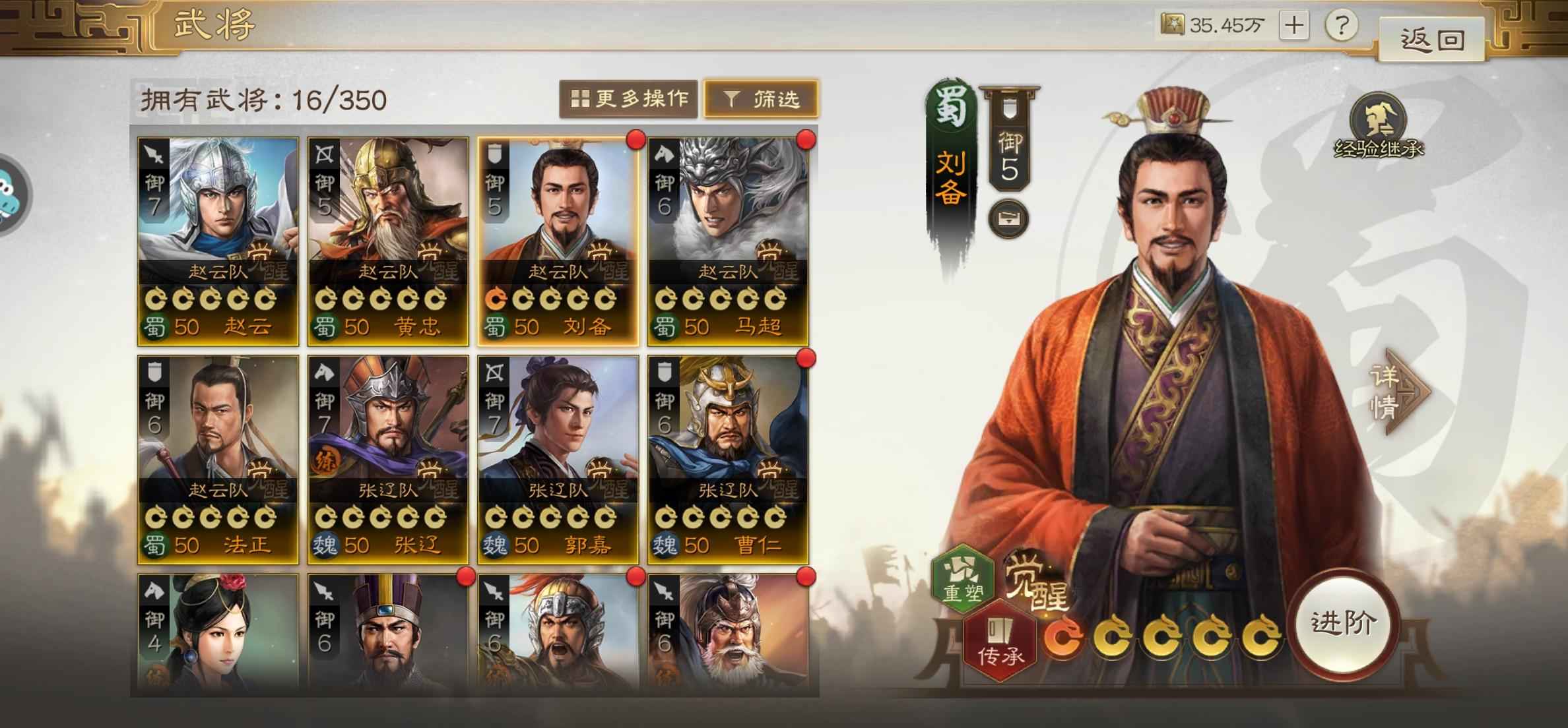 三国志战棋版134 双刘备赵云张辽郭嘉