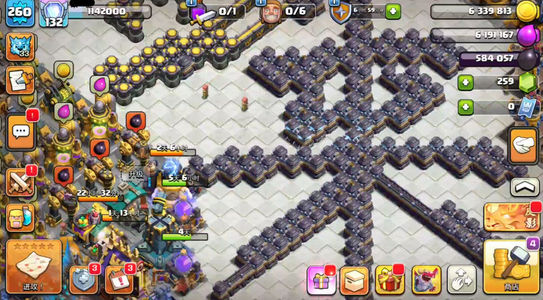 部落冲突【18本 繁荣度联赛等级】 132繁，装备13满，皮肤多