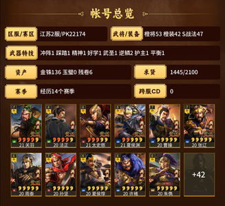 三国志战略版富贵骑吴骑群弓关枪红度高
