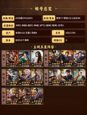 三国志战略版满红网红枪战法特技队伍都齐全