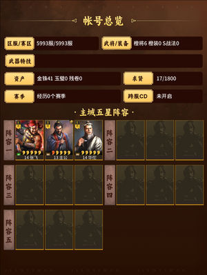 三国志战略版关羽张飞华佗已经垫4次五连