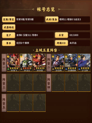 三国志战略版橙多张赵董吕王