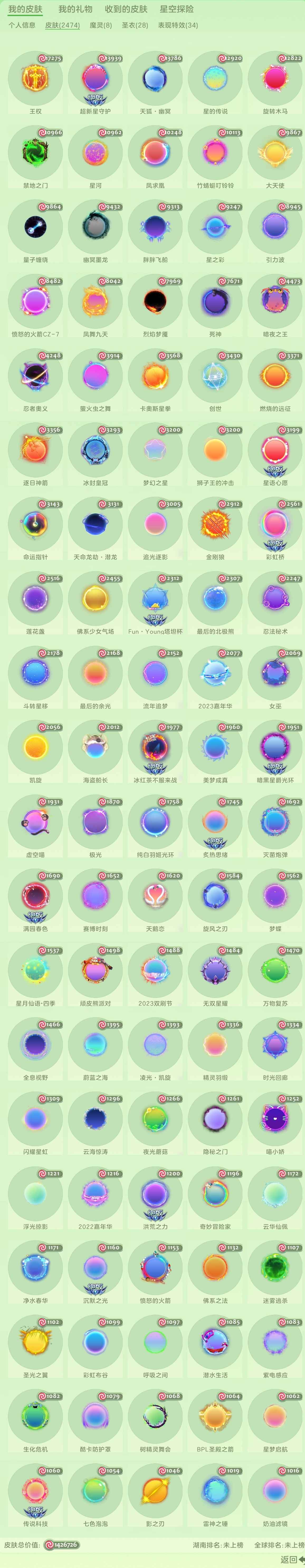 球球大作战极品6位数号，多皮肤，多圣衣，