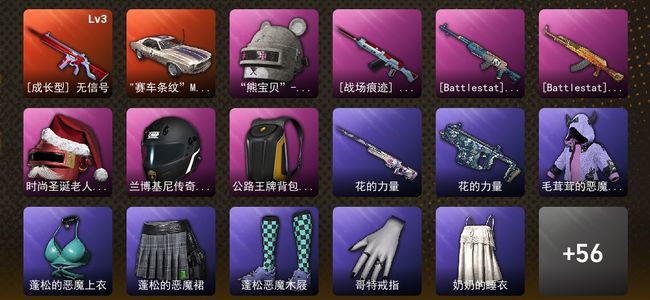 绝地求生（PUBG）1成长武器 1传说枪皮 生存等级20级