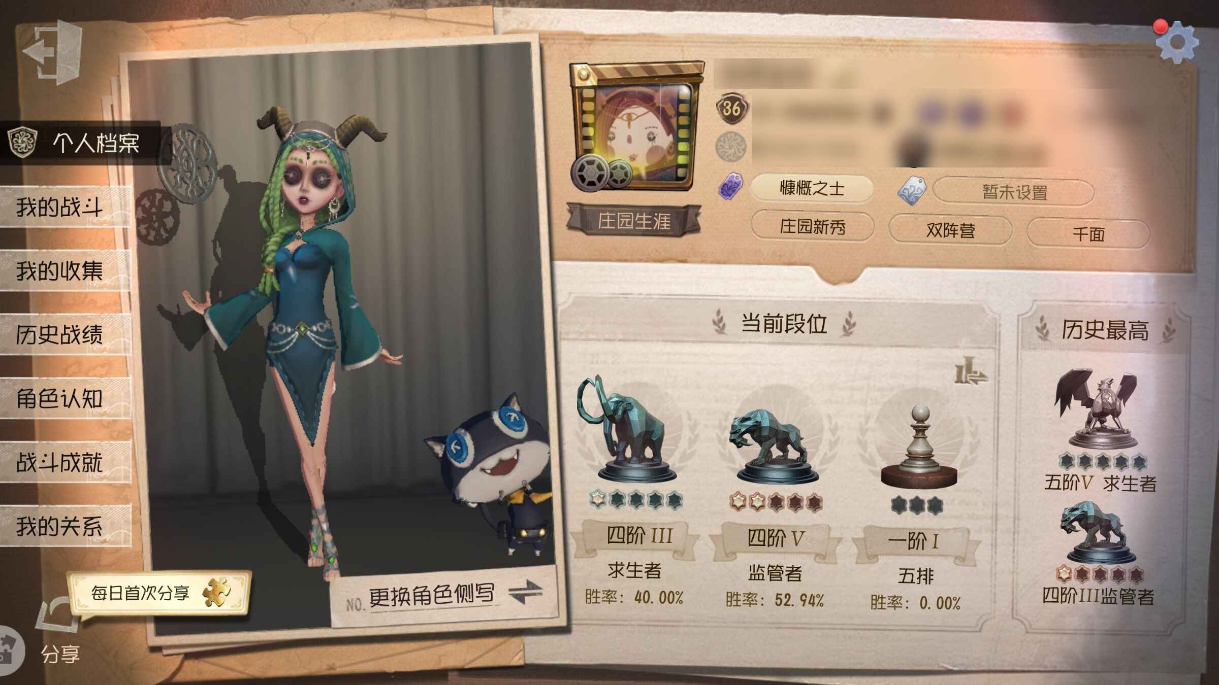 第五人格【36级】第五渠道服