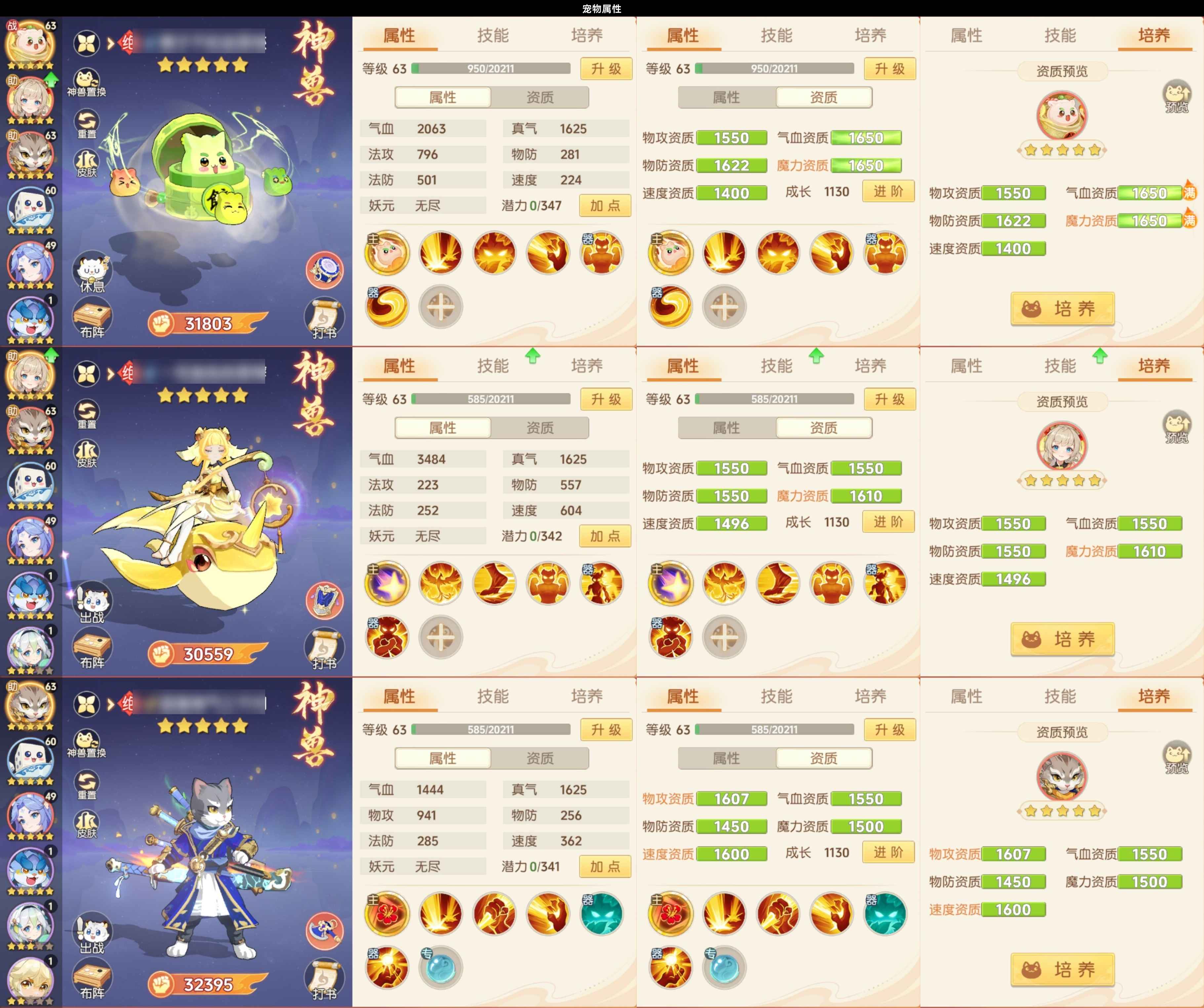 离火之境【63级万灵】3强力2神盾2法相满法伤神通