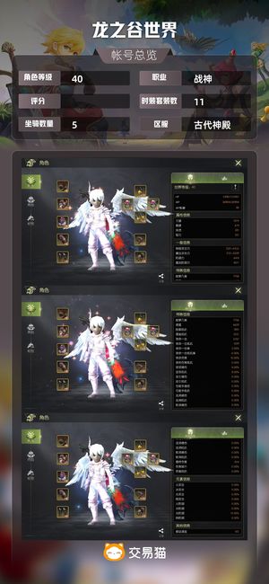 龙之谷世界【40级战神】战神2.4小光明一套